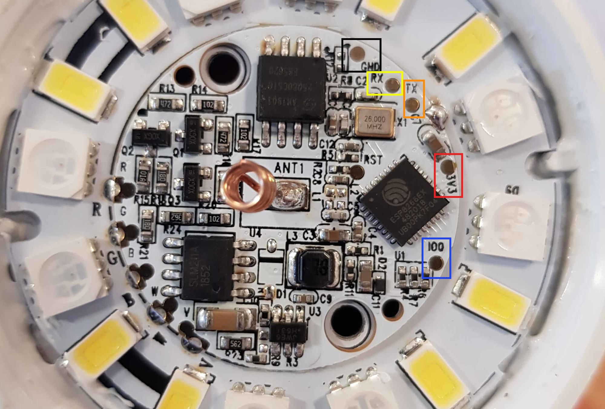 How to install ESPHome or Tasmota on a cheap smart wifi RGB bulb