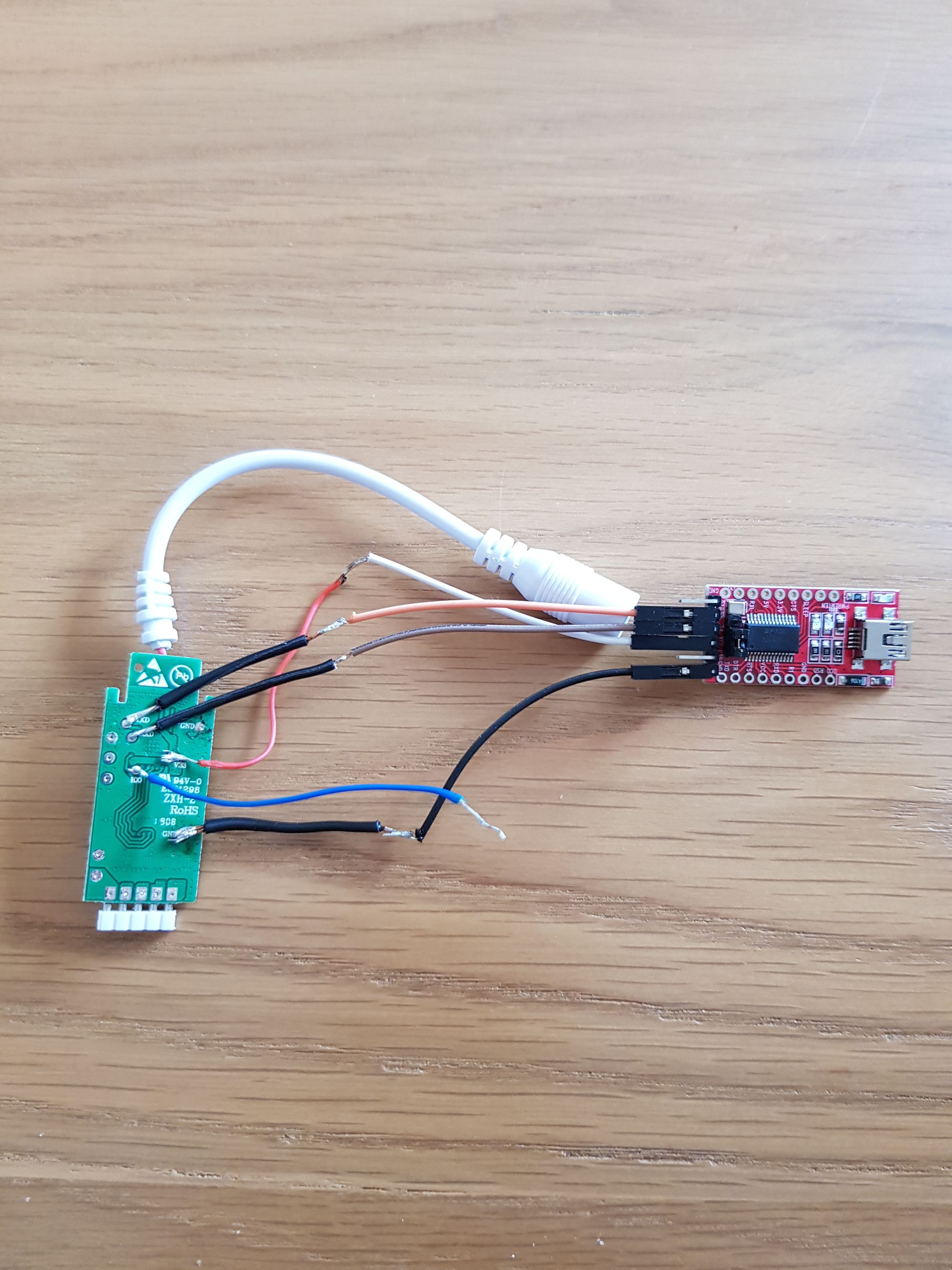 Magic Home ESP8266 connections FTDI Serial to USB adaptor