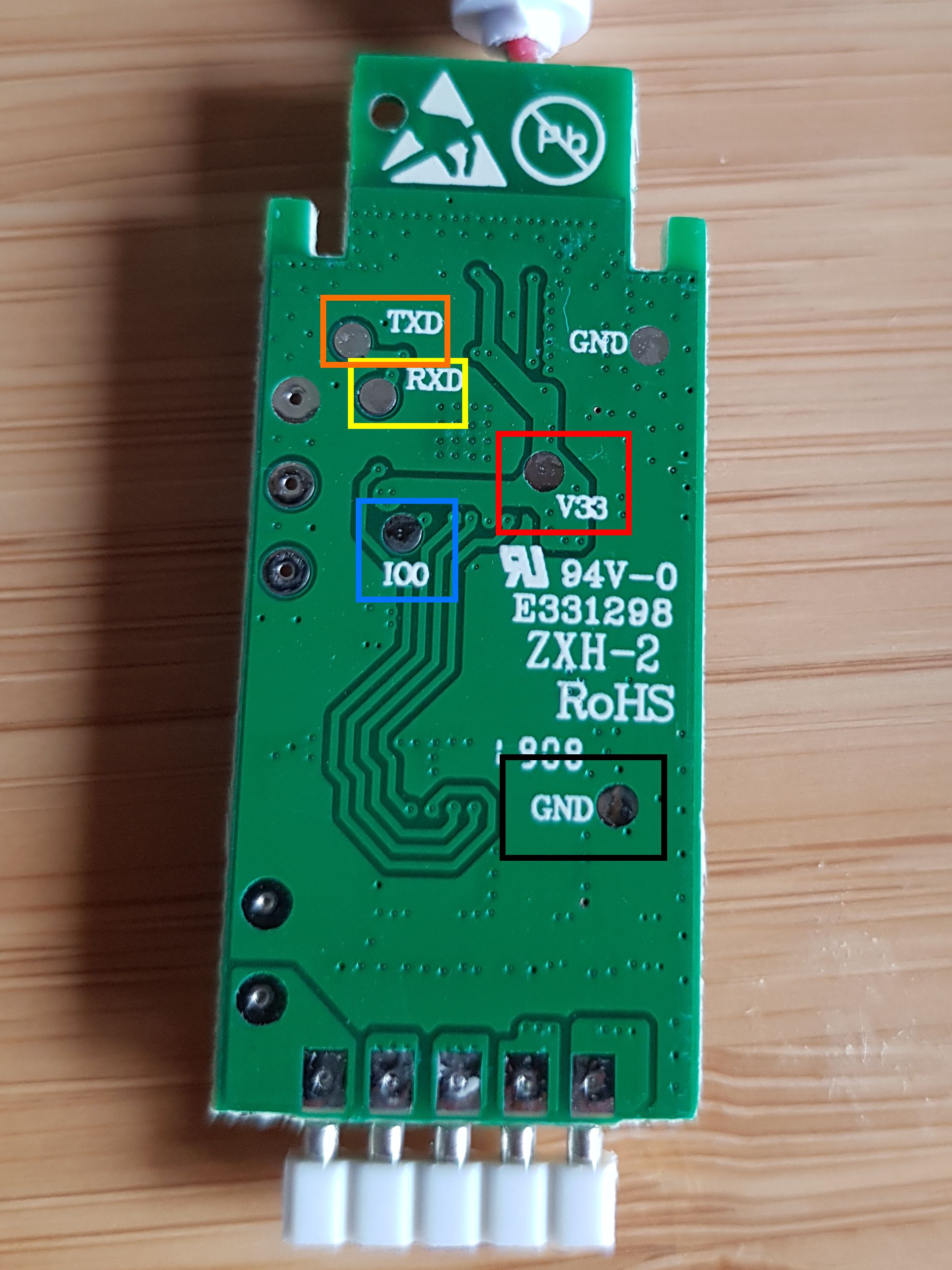 Magic Home PCB with connections outlined