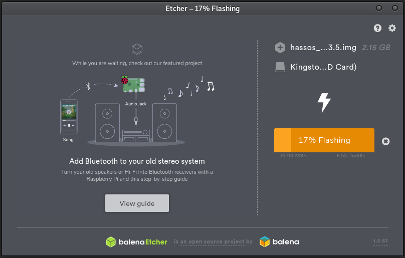 Raspberry Pi Hass.io install step 4