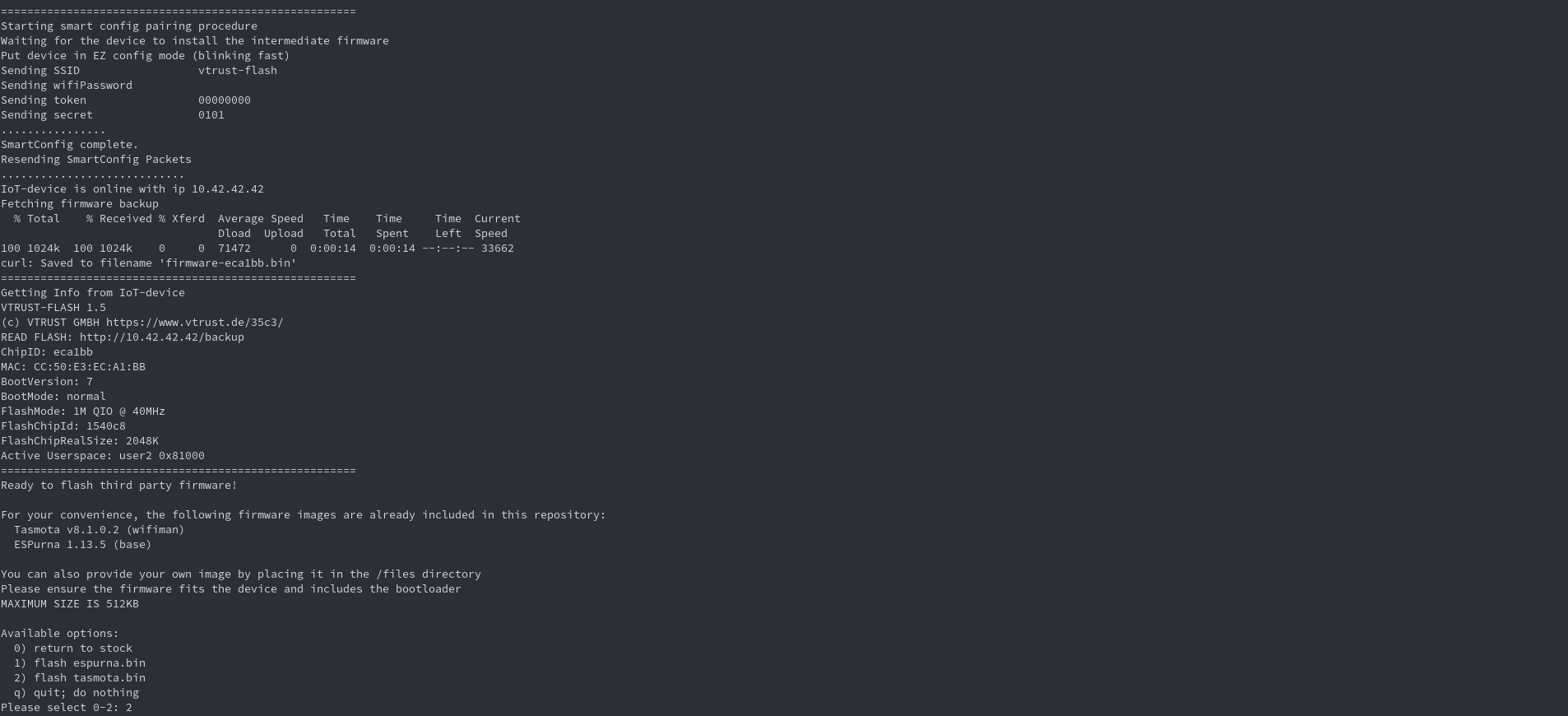 Tuya-convert process asking for firmware choice