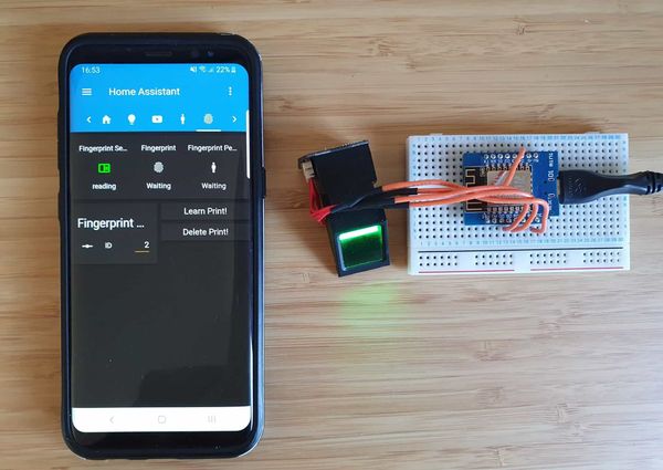 How to build a WiFi connected Fingerprint Sensor with Home Assistant